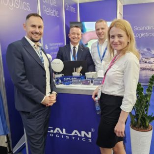 Stoisko Galan Logistics na Transport Logistic 2025, prezentacja nowoczesnych usług logistycznych, automatyzacja, zrównoważony rozwój