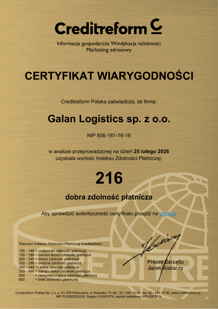 Certyfikat wiarygodności