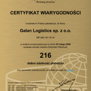 Certyfikat wiarygodności