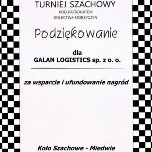 PODZIĘKOWANIE GALAN LOGISTICS