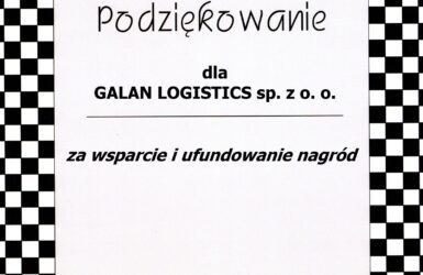 PODZIĘKOWANIE GALAN LOGISTICS