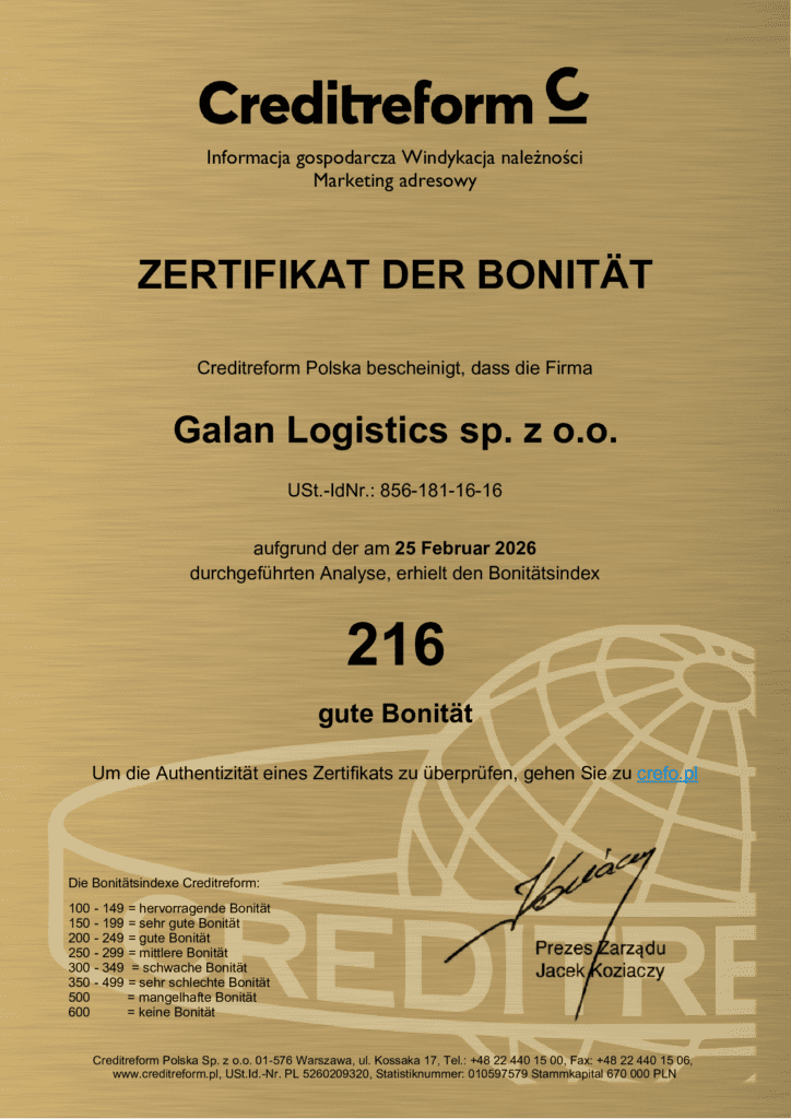 Zertifikat Der Bonität